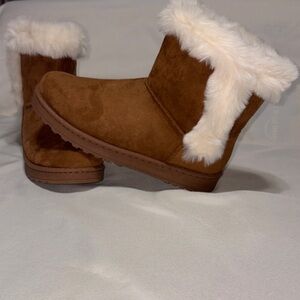 SO Paulina Chestnut Brown Faux Fur Winter Boots
